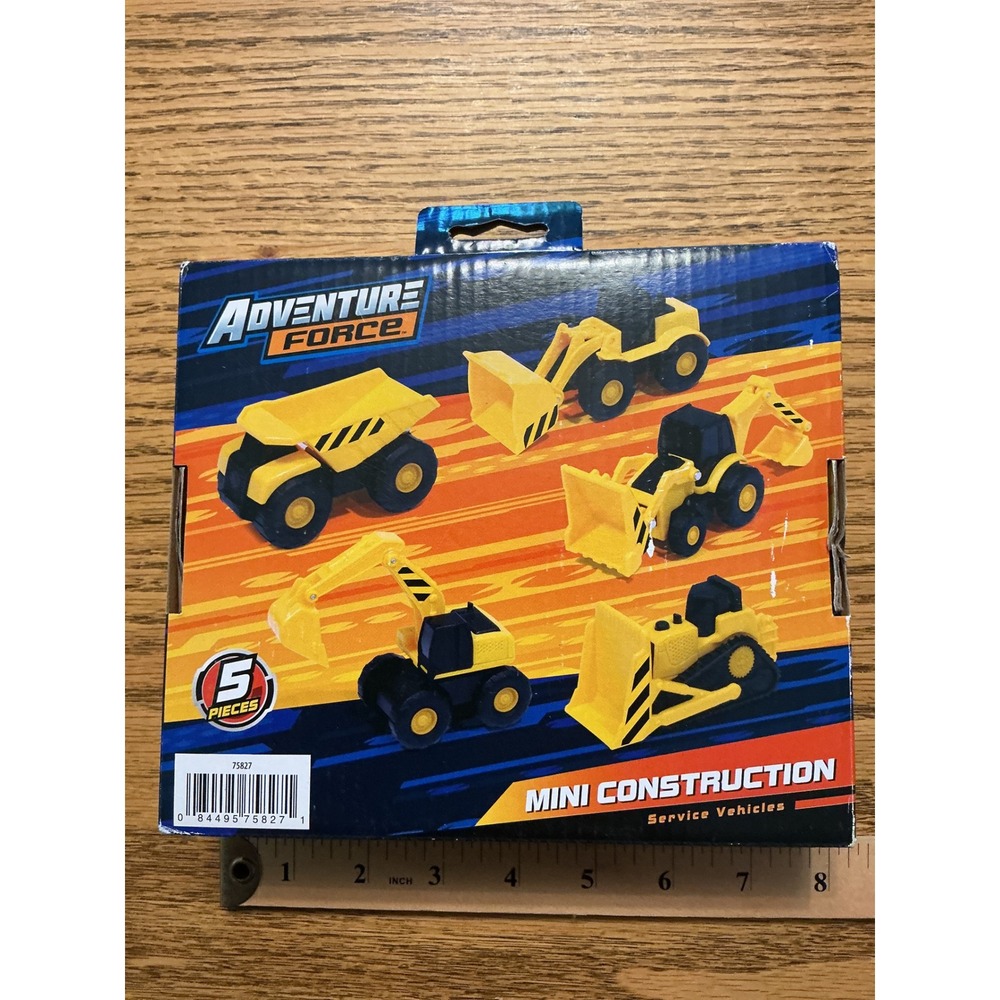 Adventure Force Mini Construction Service Vehicles 5 Piece Set Yellow Trucks - Picture 2 of 2